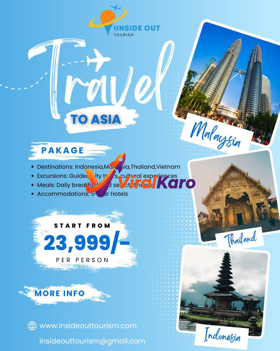 Asia Travel Package: Explore Indonesia, Malaysia, Thailand, Vietnam